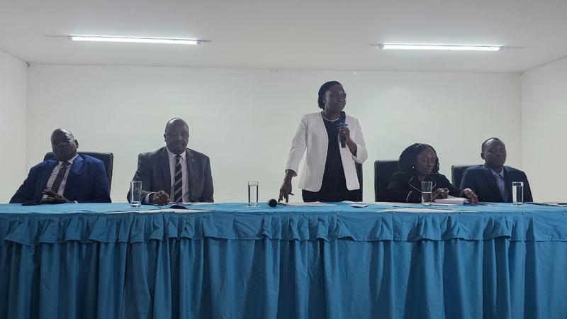 The CS Environment Dr. Nancy bBrasa addressing KMSA Staff ,