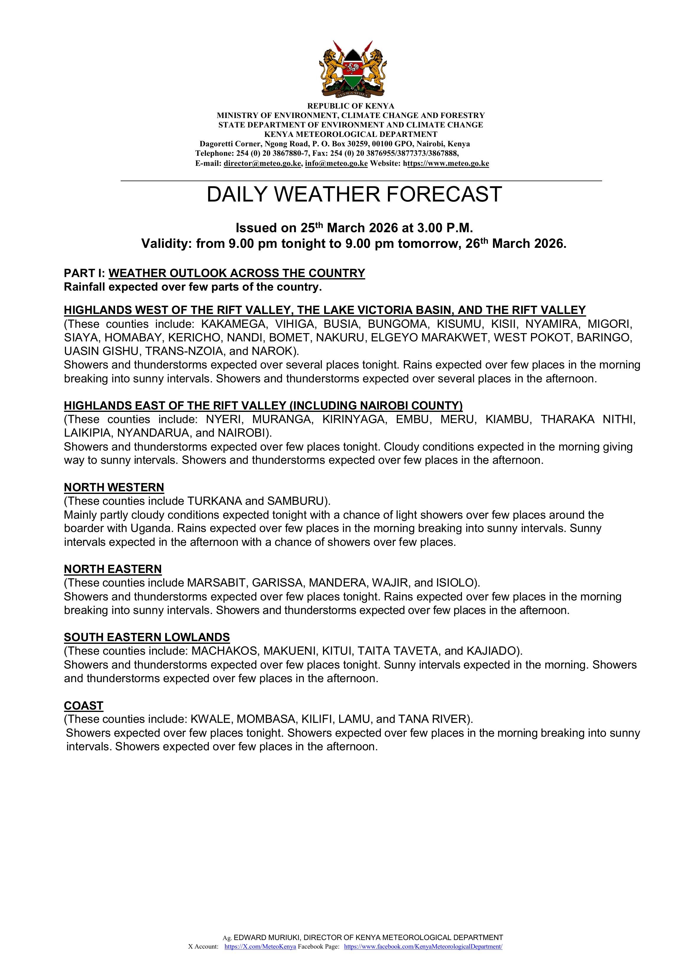Daily Forecast